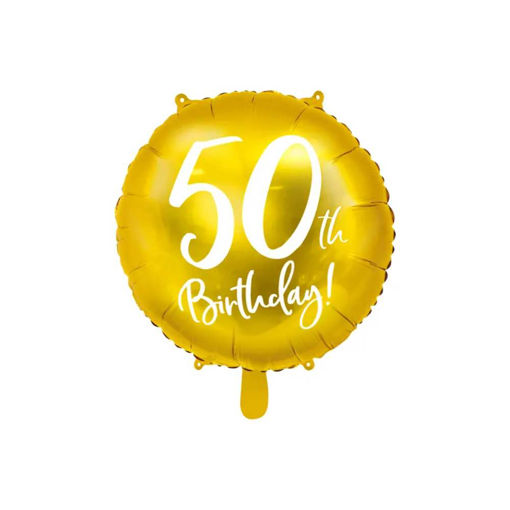 Picture of GOLD FOIL BALLOON 50TH BIRTHDAY 18 INCH